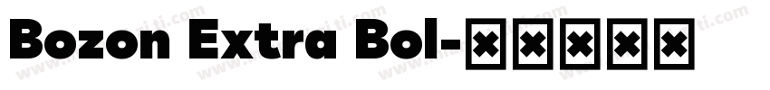 Bozon Extra Bol字体转换